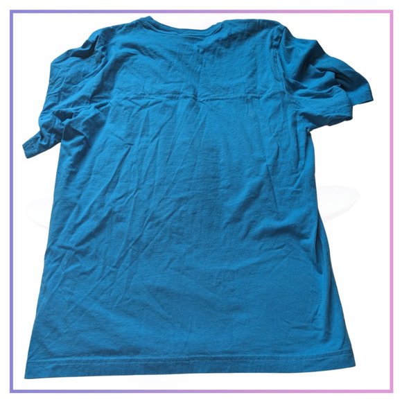 Unisex Adidas Teal/Blue Sports T, w/Hidden Mesh Pocket. Size M - Picture 5 of 13